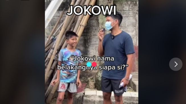 Viral Bocah Ditanya Siapa Nama Belakang Jokowi, Jawabannya Bikin Ngakak