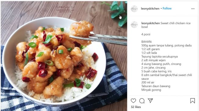 Resep Sweet Chili Chicken yang Manis Gurih, Cocok Buat Makan Siang