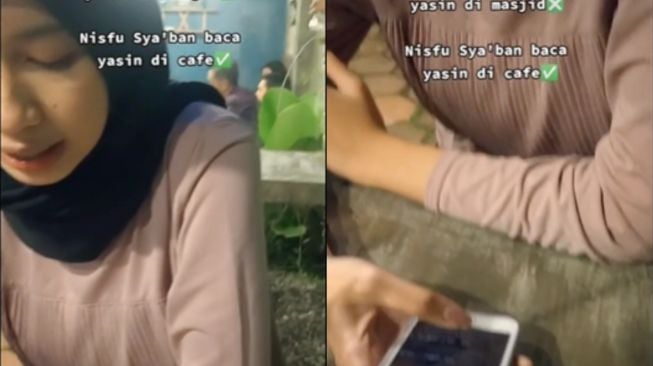 Nongkrong Sambil Baca Yasin di Kafe, Aksi Wanita Ini Banjir Pujian Warganet