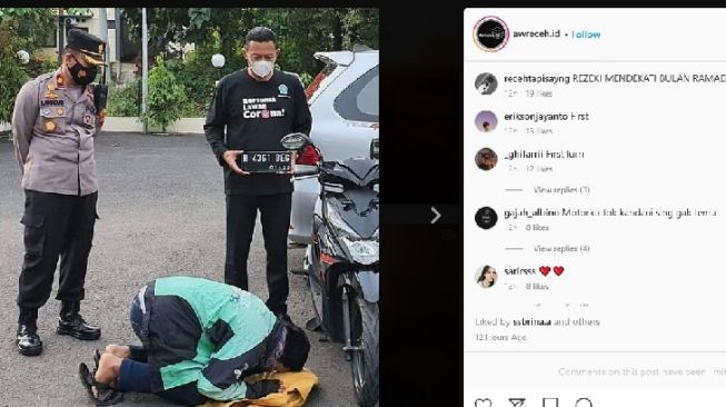 Viral! Driver Ojol di Semarang Sujud Syukur Setelah Motornya Ditemukan