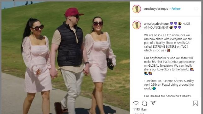 Berbagi Pacar, Saudara Kembar Ungkap Cara Agar Tak Cemburu (instagram.com/annalucydecinque)