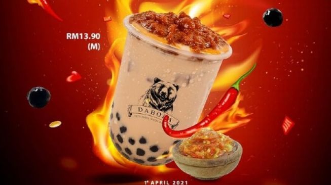 Viral Boba Topping Sambal Terasi, Asli atau April Mop?