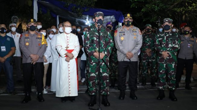 Tinjau Pengamanan Gereja Katedral Jakarta, Panglima TNI Bilang Begini