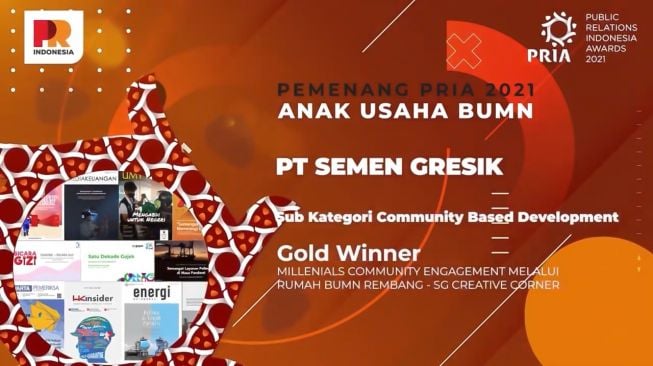 Raih Dua Penghargaan Gold, Semen Gresik Berjaya di Ajang PRIA 2021