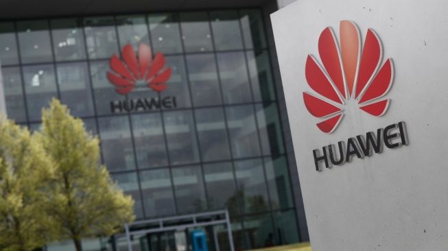 Ilustrasi Kantor Huawei. [Adrian Dennis/AFP]