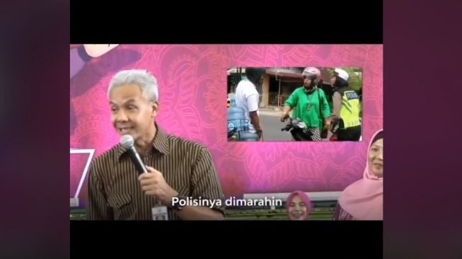 Curhat Ganjar Pranowo melihat aksi emak-emak ketika naik motor (TikTok)