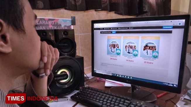 SMPN di Kaki Gunung Gelar Pemilihan OSIS Secara Online
