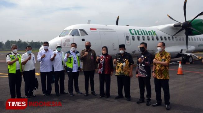 Uji Penerbangan Citilink Halim-Purbalingga Sukses
