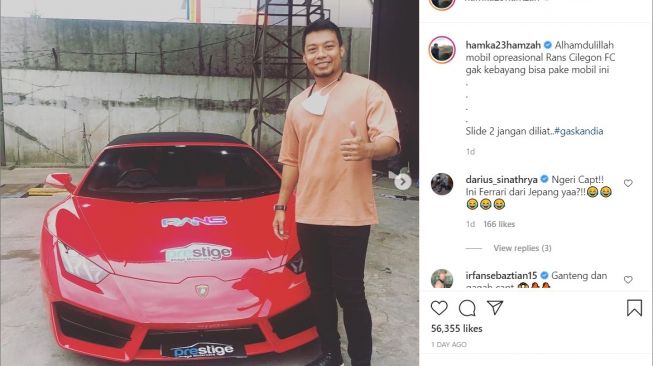 Hamka Hamzah Pamer Mobil Mewah Rans Cilegon FC, Kuncinya Jadi Sorotan