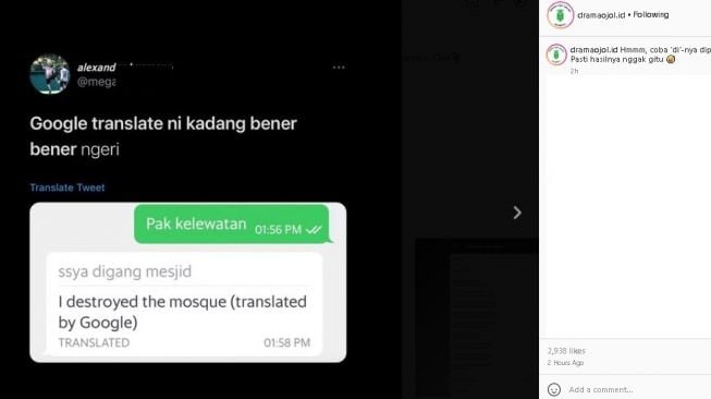 Balasan ojol ke pelanggan bikin warganet ngeri. (Instagram/@dramaojol.id)