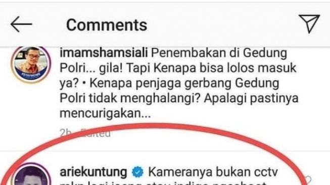 Komentar Arie Untung. (Twitter/tubirfess)