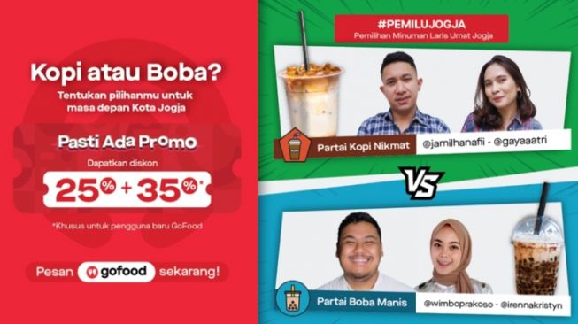 Kopi VS Boba, Gojek Ungkap Minuman yang Jadi Favorit Masyarakat Jogja. (Dok.Gojek)