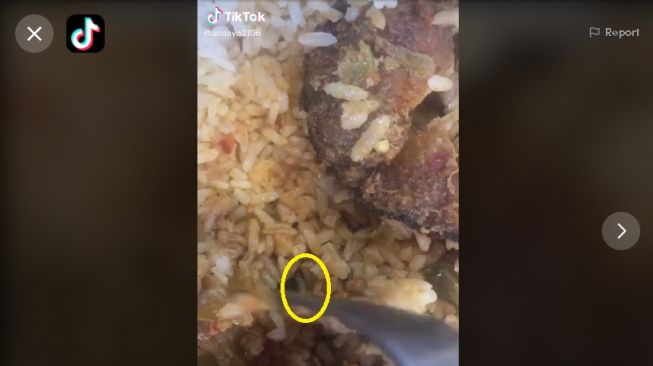 Temukan hal aneh di nasi padang (tiktok.com/@anasya2196)