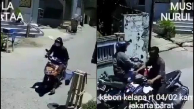 Pengendara Honda Beat Tertangkap Basah Comot Duit Amal, Publik Berang
