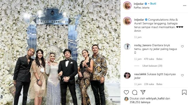 Gaya Jessica Iskandar di Nikahan Atta - Aurel Jadi Sorotan