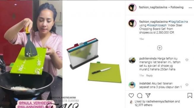 Perlengkapan dapur Nagita Slavina (Matamata.com/Instagram]