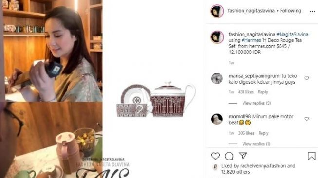 Perlengkapan dapur Nagita Slavina (Matamata.com/Instagram]