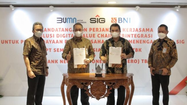 Berdayakan UKM, BNI - SIG Tbk Kembangkan Digital Value Chain Terintegrasi