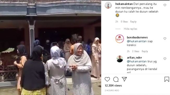Rombongan pengantin salah alamat (instagram.com/@borobudurnews)