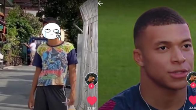 Viral Bocah Mirip Kylian Mbappe, Es Jeruk Plastiknya Tuai Komentar Warganet (TikTok/thetic.football)