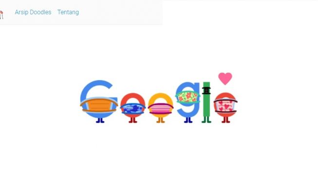 Google doodle ingatkan pentingnya penggunaan masker. [Google]