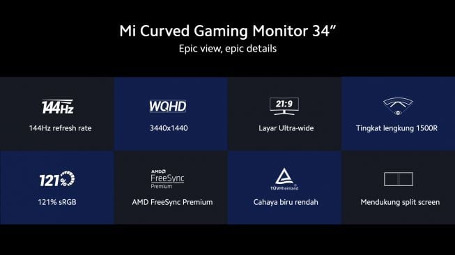 Mi Curved Gaming Monitor 34 Inci. [Xioami Indonesia]