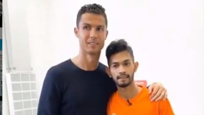 Cristiano Ronaldo dan Martunis. [Instagram/@martunis_ronaldo]