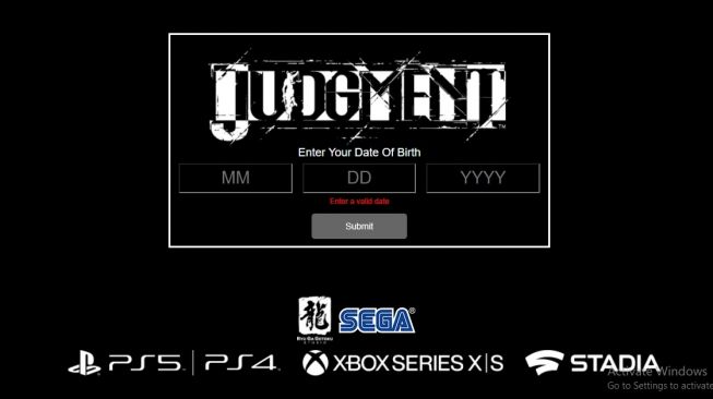 Judgment. [Sega]