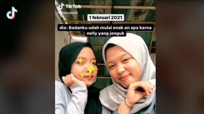 Kesedihan seorang gadis ditinggal sahabat meninggal dunia (tiktok.com/@matcatea4)