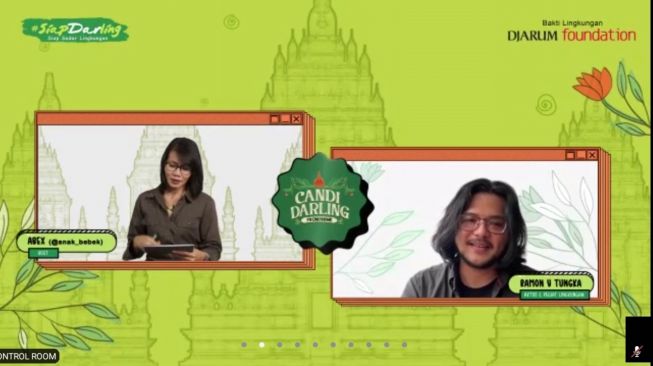 Ramon Y Tungka di acara virtual Candi Darling From Home (CDFH), Rabu (7/4/2021). 