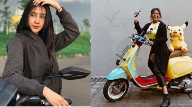 Adu Kece Gaya Anya Geraldine vs Awkarin Saat Naik Motor, Pilih Mana Nih?