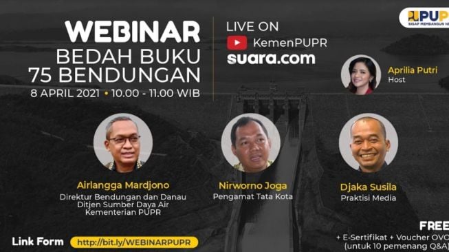 LIVE STREAMING: Webinar Bedah Buku 75 Bendungan