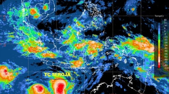 Mengerikan! Foto Satelit Siklon Tropis Seroja Bakal Terjang Bali