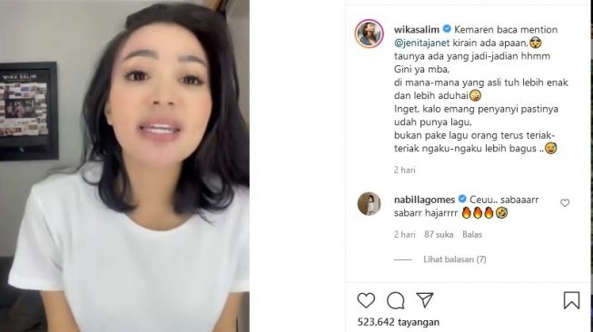 Wika Salim sindir Lucinta Luna. [Instagram]