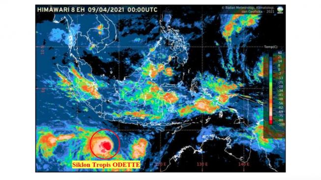 Siklon Tropis ODETTE  Dekat dengan Cilacap, Ini Penjelasan BMKG