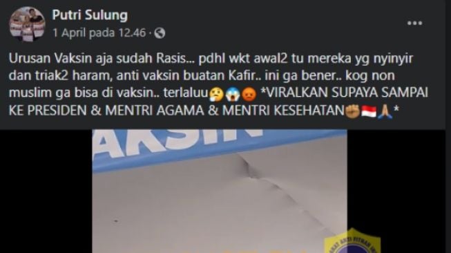 CEK FAKTA: Muhammadiyah Larang Masyarakat berKTP Non-Islam Ikut Vaksin?