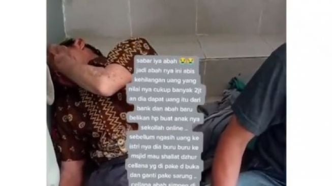 Pilu! Tukang Becak Menangis Histeris, Uang Tabungan Raib Dicuri saat Salat