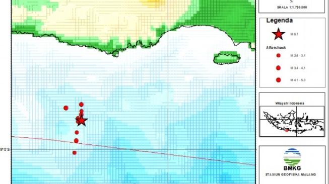 BMKG Catat 11 Gempa Susulan di Selatan Malang hingga Senin Siang