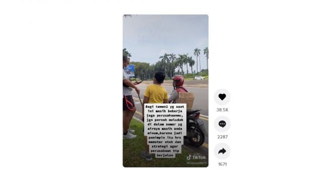 Bapak ini memberikan pekerjaan orang tak dikenal. [TikTok]