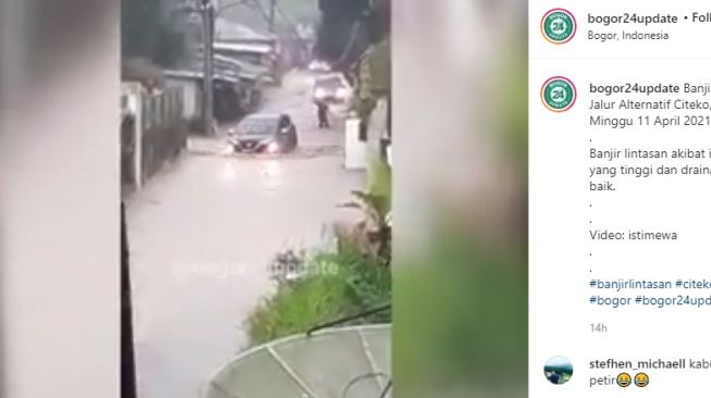 Banjir Rendam Rumah Warga di Puncak Bogor