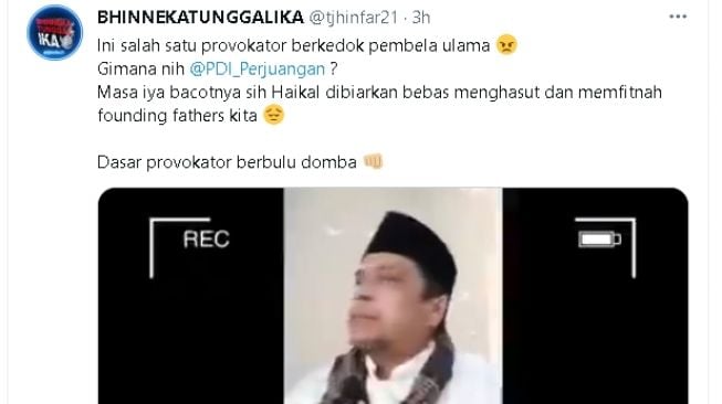 Haikal Hassan bicara soal Bung Karno (twitter.com/@tjhinfar21)