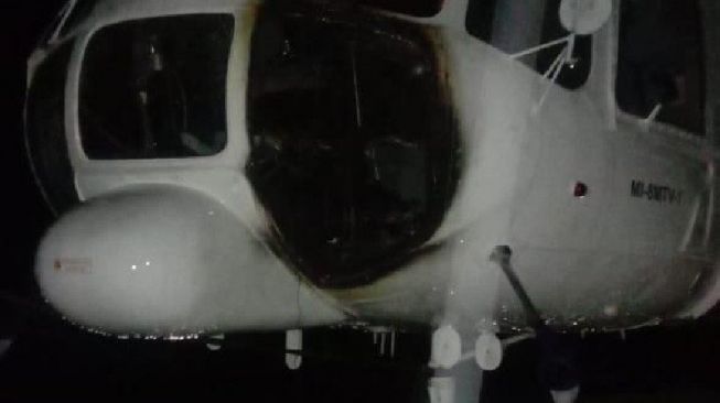 Helikopter PT Ersa Air yang Dibakar Telah Diterbangkan ke Timika