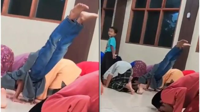 Video Anak Kecil Salat, Bukannya Khusyuk tapi Malah Atraksi