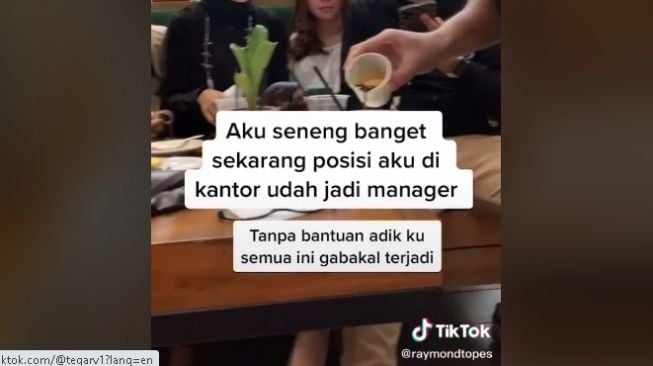 Kakak kenalkan adik perempuan ke bosnya di kantor (Tiktok)