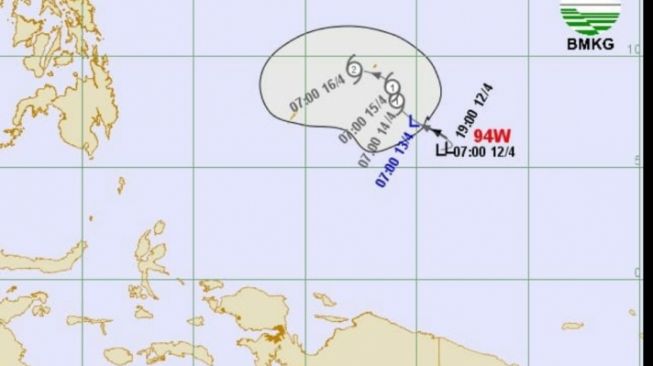 Waspada, Bibit Siklon 94w Berpotensi Kuat Menjadi Siklon Tropis