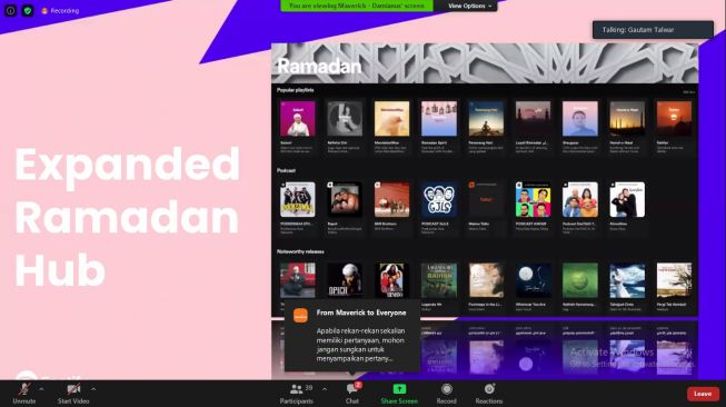 Ramadan Hub Spotify. [Screenshot/Dicky Prastya]