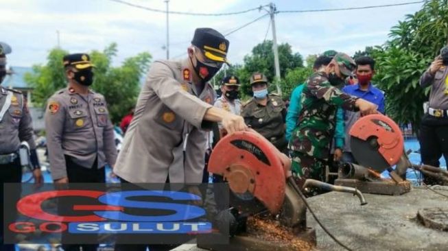 Polres Bitung Lakukan Tidakan Tegas Bagi Penguna Knalpot Recing 