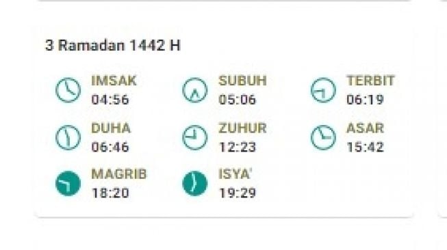 Jadwal Imsakiyah Denpasar Bali, 15 April 2021, 3 Ramadhan 1442 Hijriah