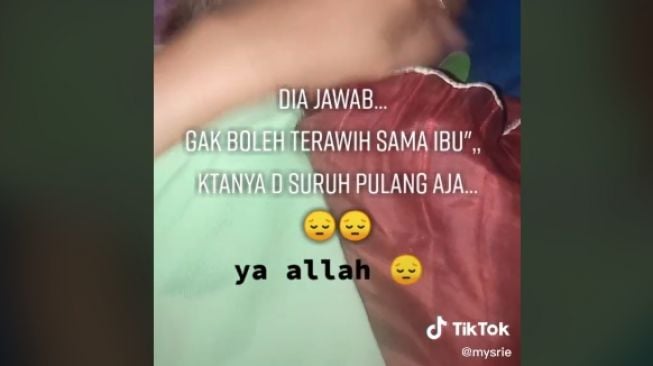 Bocah menangis saat pulang tarawih (tiktok.com/@mysrie)