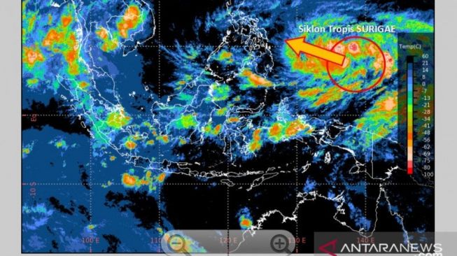 Peringatan! Siklon Tropis Surigae Meningkat Jadi Taifun